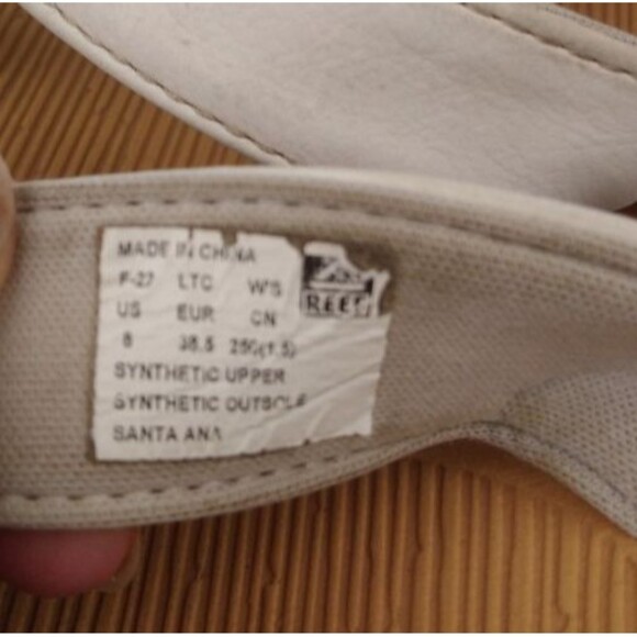 Reef Santa Ana Sandals Flip Flops Women's Size 8 Cloud White - Picture 7 of 8